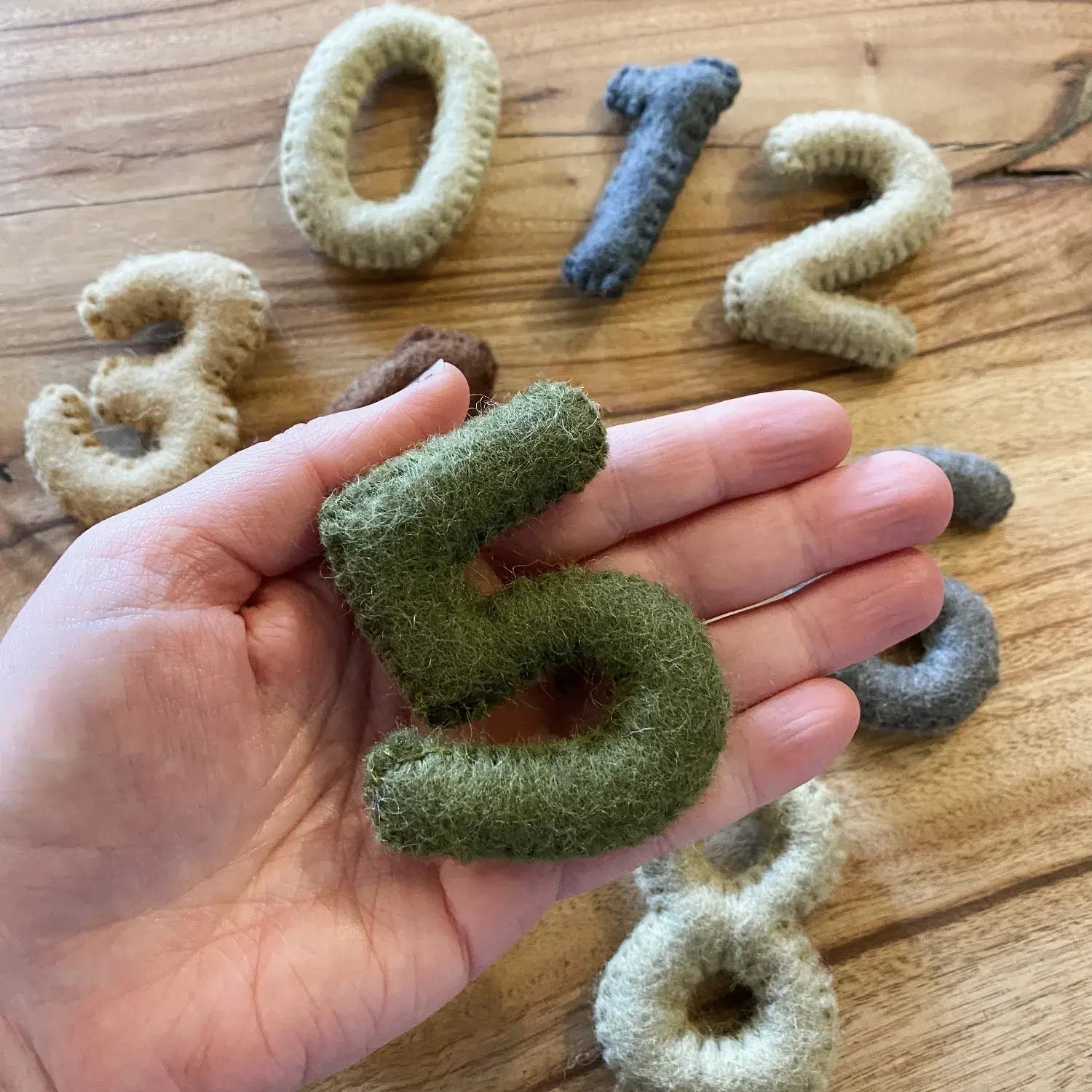 Felted Numbers (0-9) by Papoose Toys 