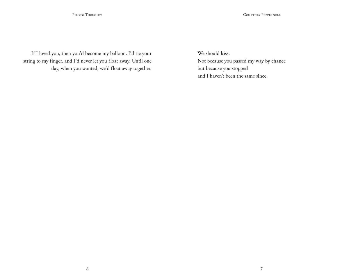 Pillow Thoughts - Poetry Book by Courtney Peppernell