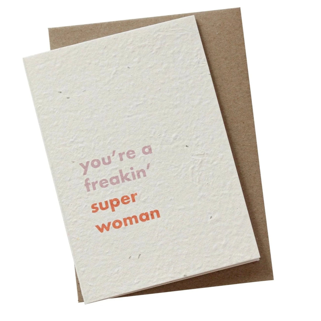 Seeded Plantable Greeting Card by Hello Petal - Super Woman 