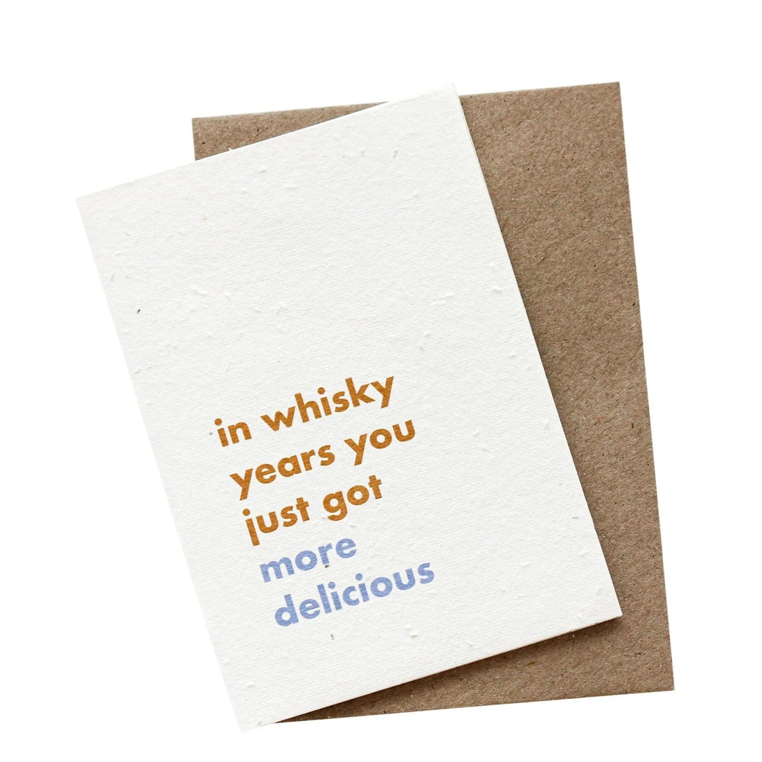 Seeded Plantable Greeting Card by Hello Petal - Whisky Years 