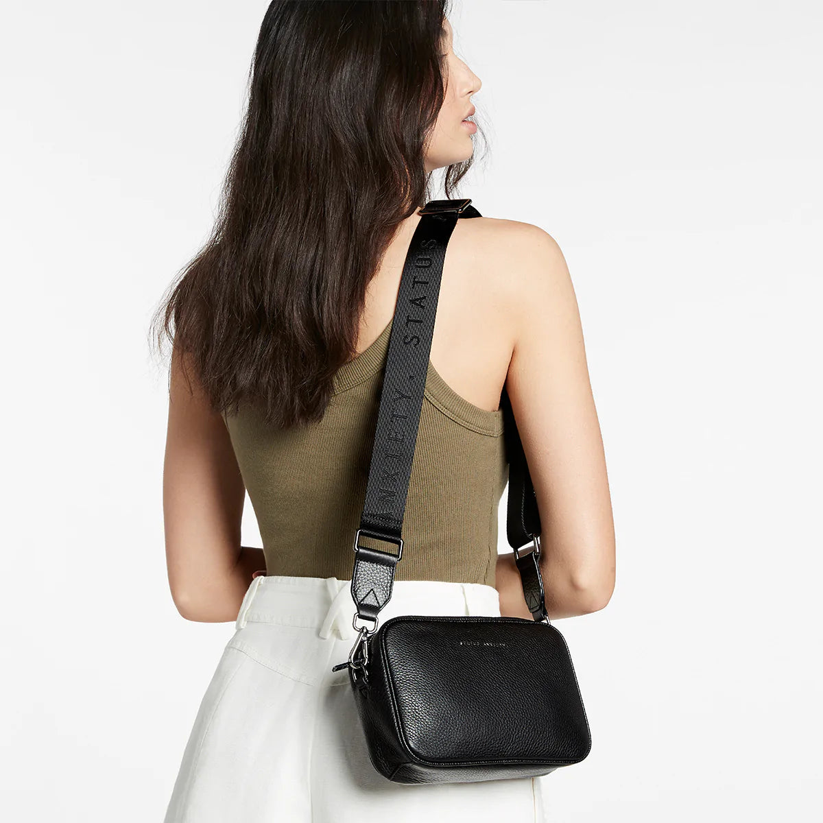 Status Anxiety Bag - Plunder with Webbed Strap in Black