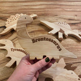 Qtoys Wooden Dinosaur Toy Brontosaurus
