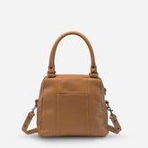 status anxiety last mountains leather handbag in tan back