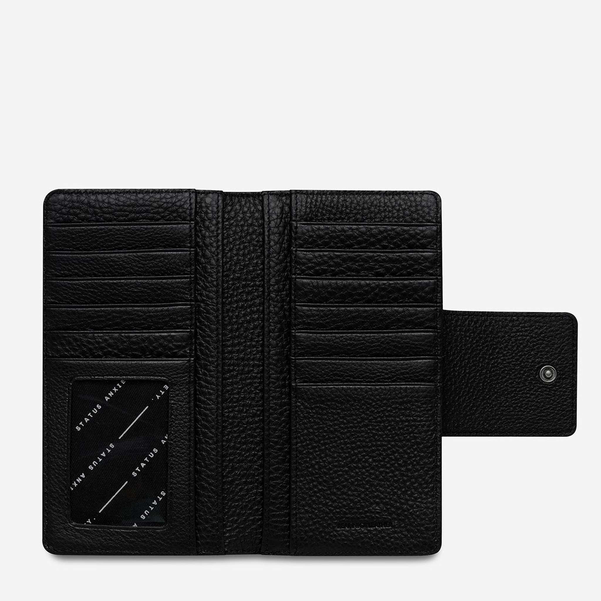 status anxiety leather womens ruins black wallet insidestatus anxiety leather womens ruins black wallet inside