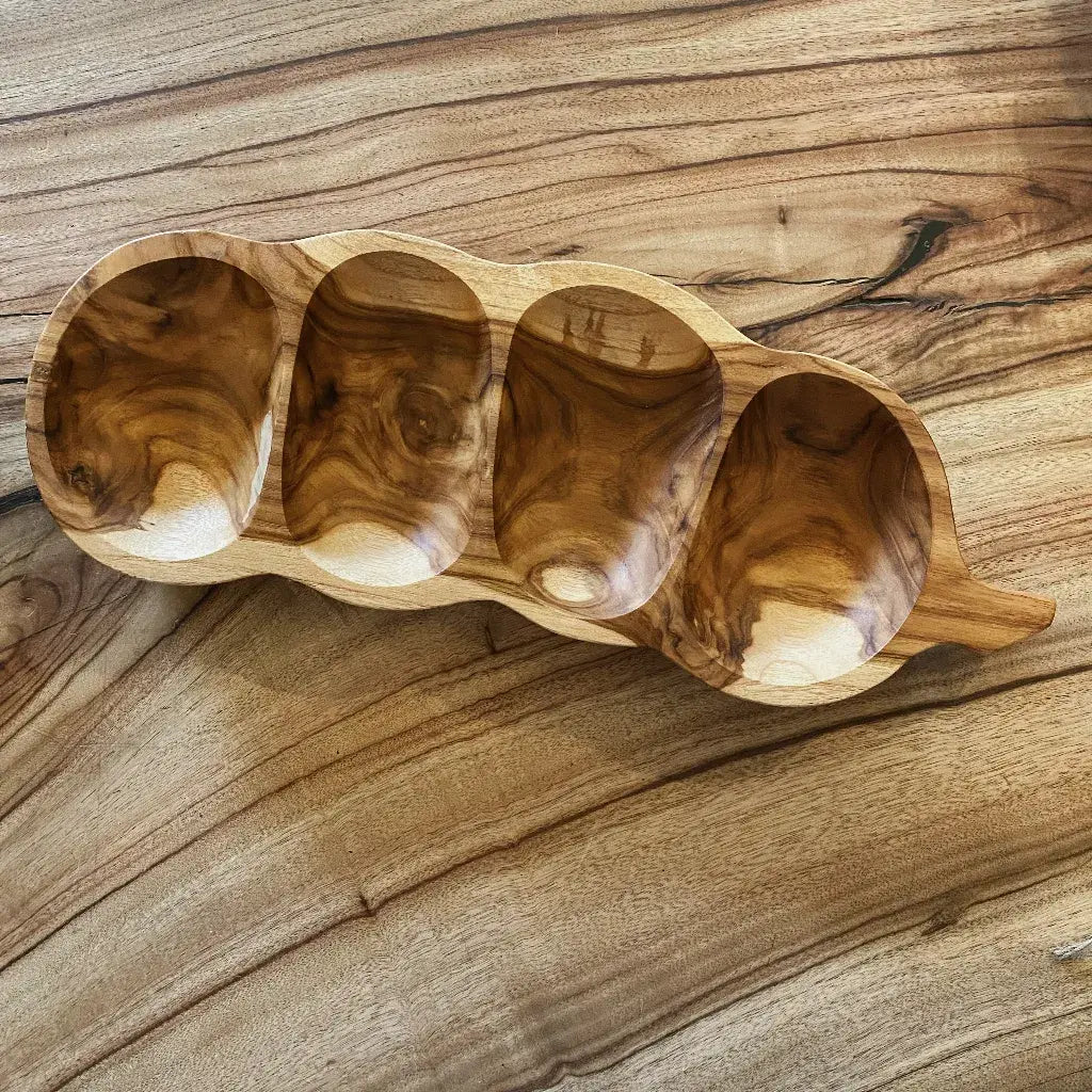 Tamarind Sorting Bowl - Teak Wood Sorting Bowl by Papoose Toys