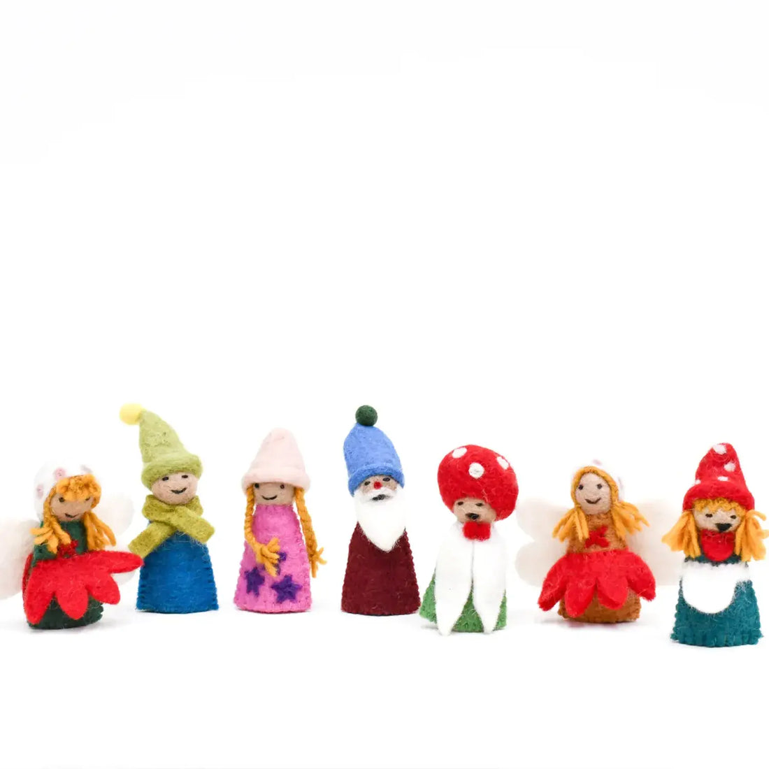 Fairies &amp; Gnomes Finger Puppet Set by Tara Treasures