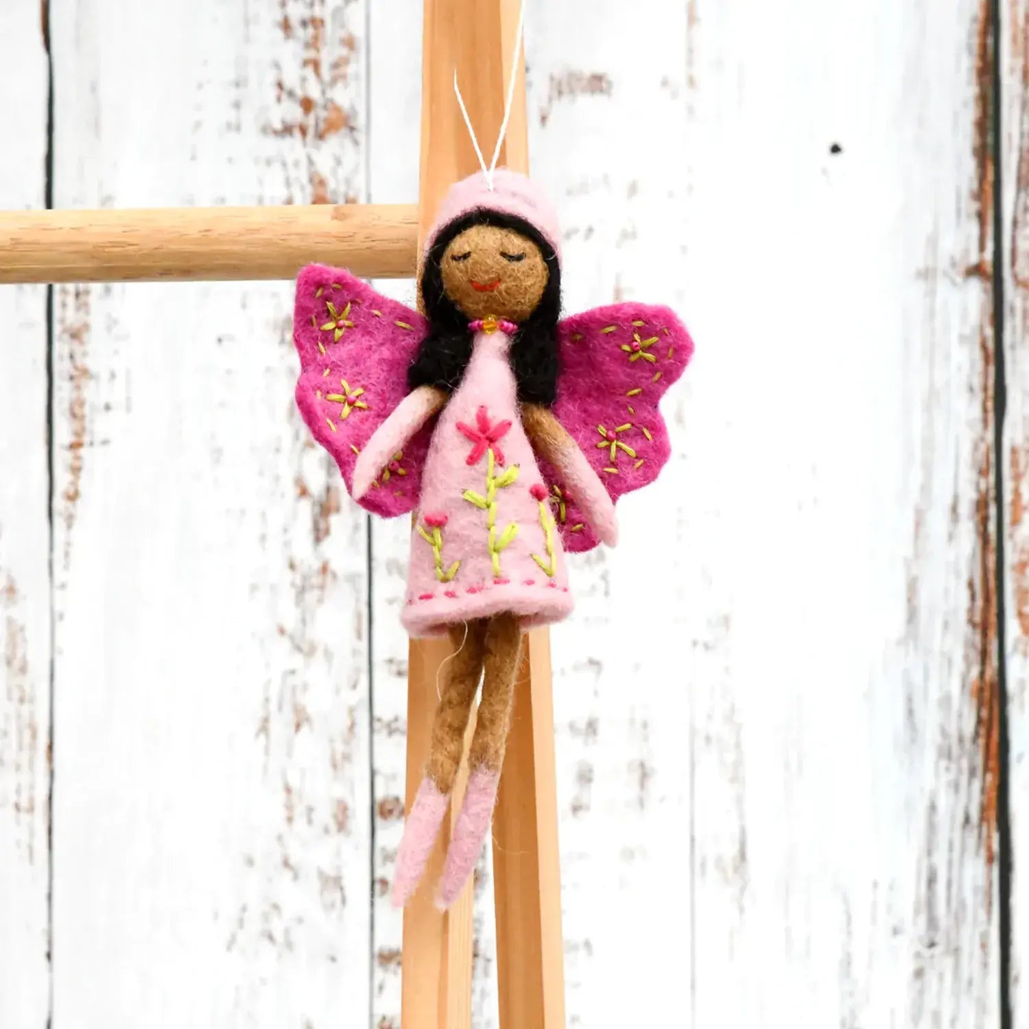 Felt Angel Fairy by Tara Treasures with Light Pink Dress