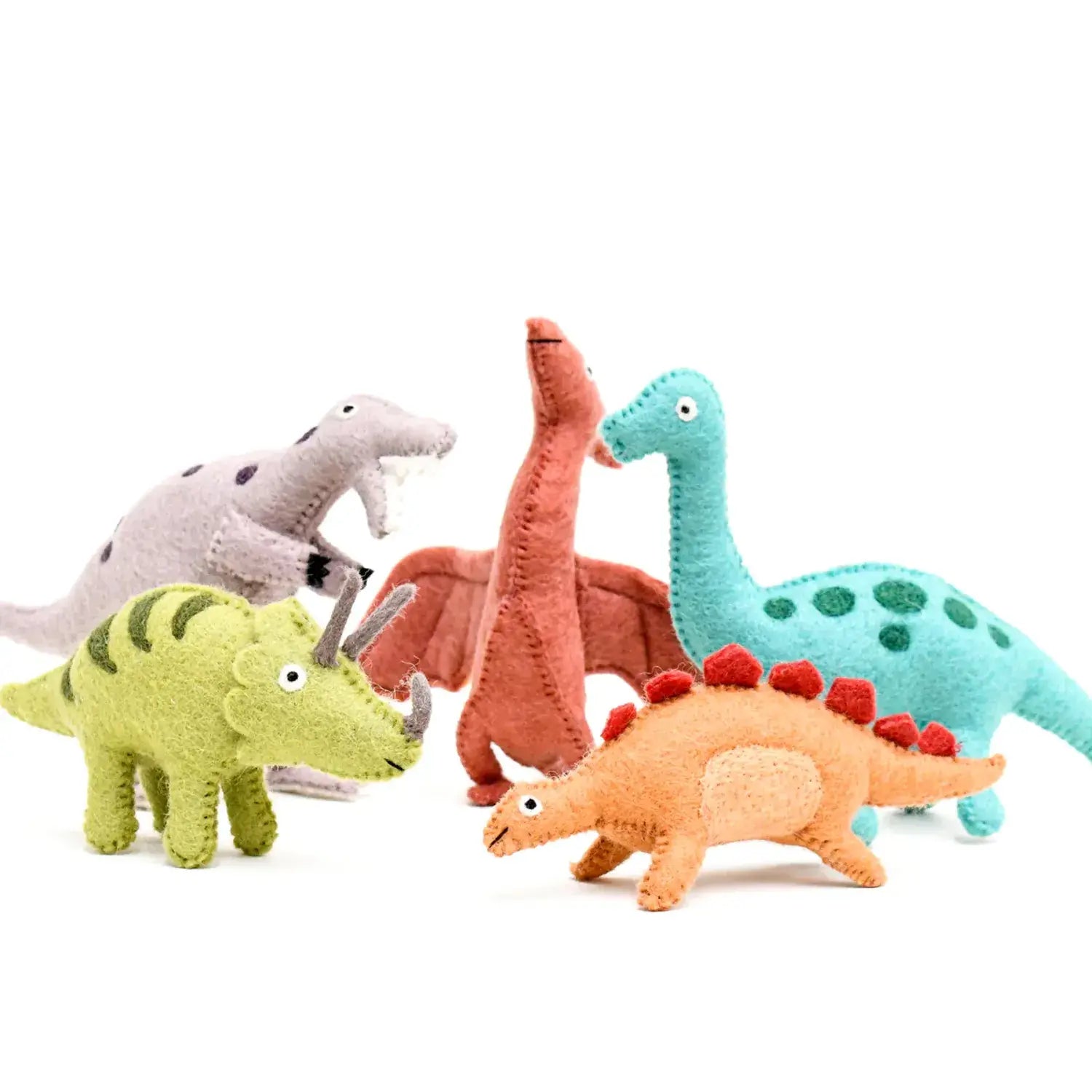 Felt Triceratops Dinosaur Toy by Tara Treasures
