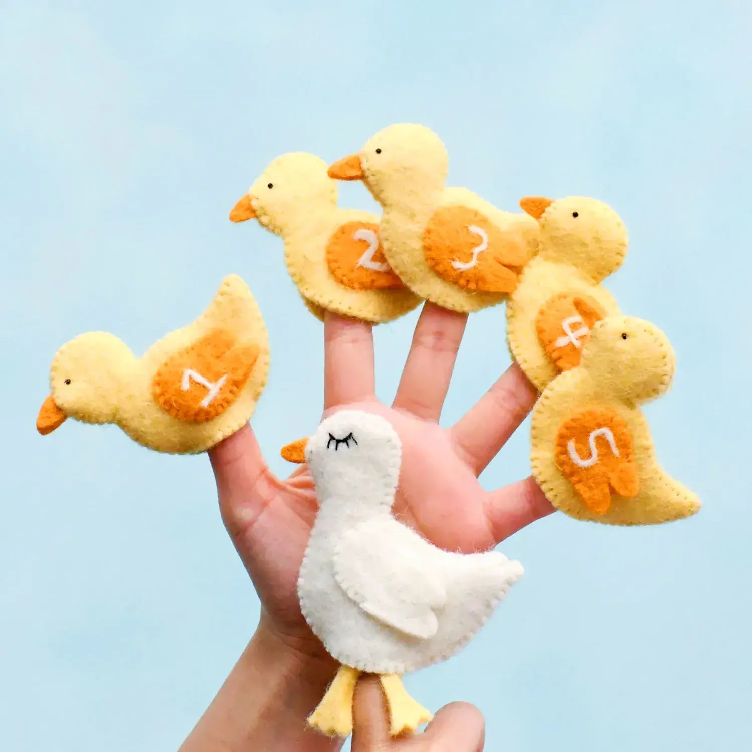 Five Little Ducks Finger Puppet Set by Tara Treasures