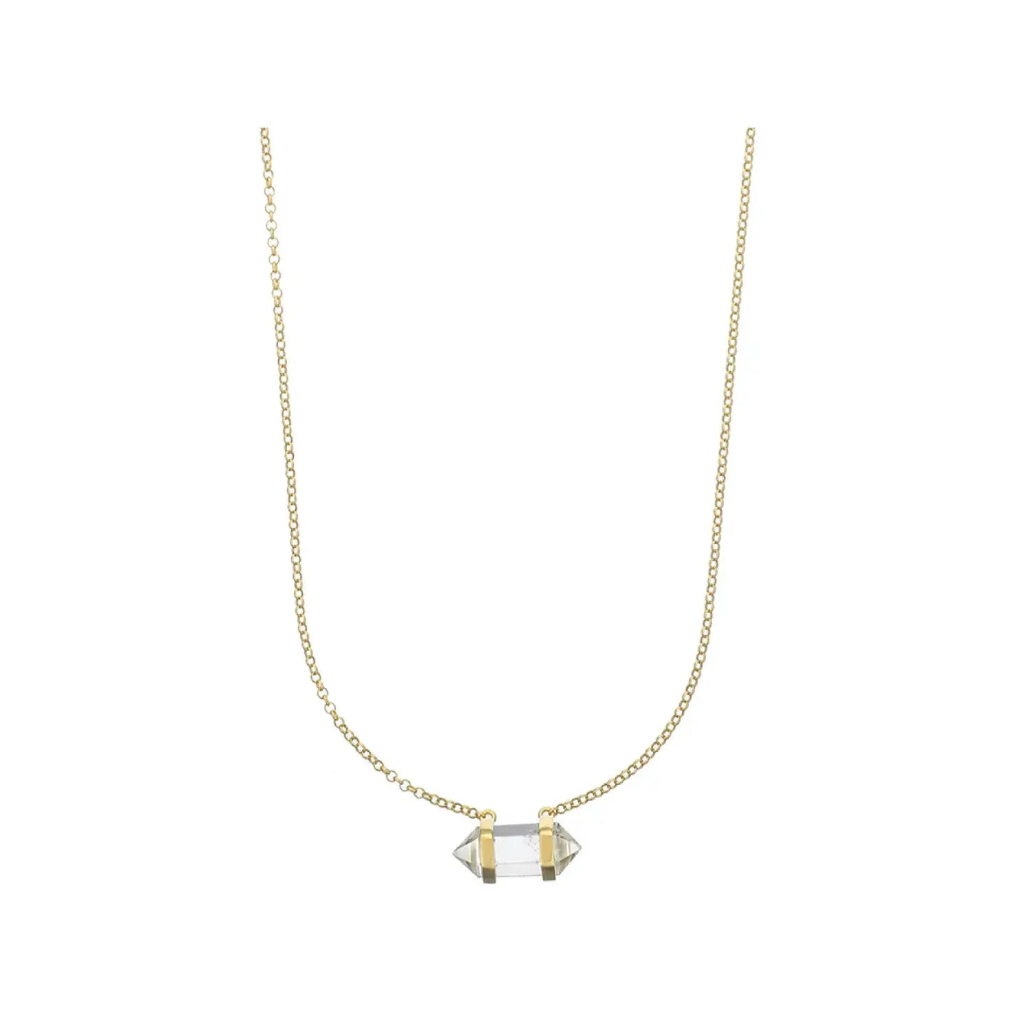 Teeny Tiny Mini Healing Necklace by Krystle Knight Jewellery - Clear Quartz (Gold) ✨