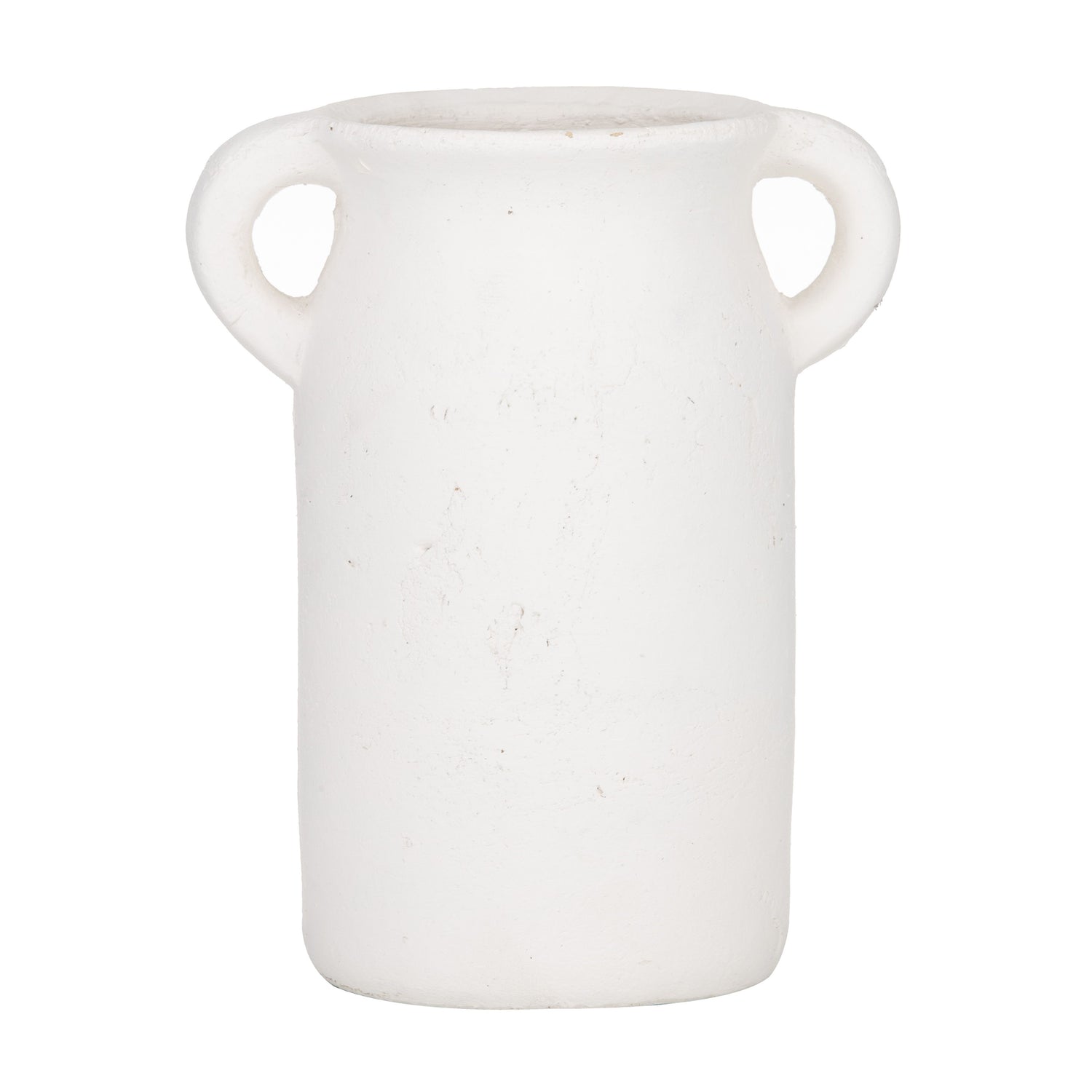 Rosario Vase - White Terracotta Vase with handles