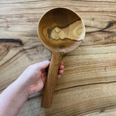 Traditional Teak Water Scoop by Papoose Toys for Sensory & Water Play