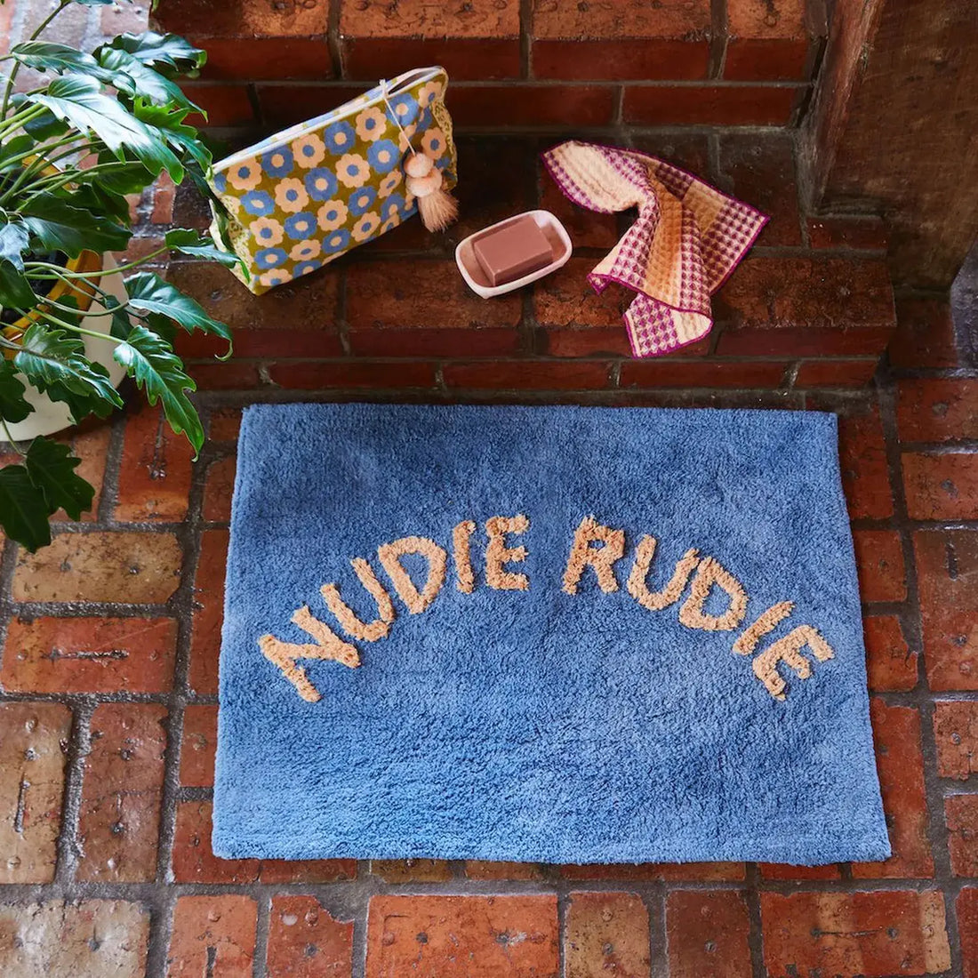 Tula Nudie Bath Mat by Sage &amp; Clare in Cornflower
