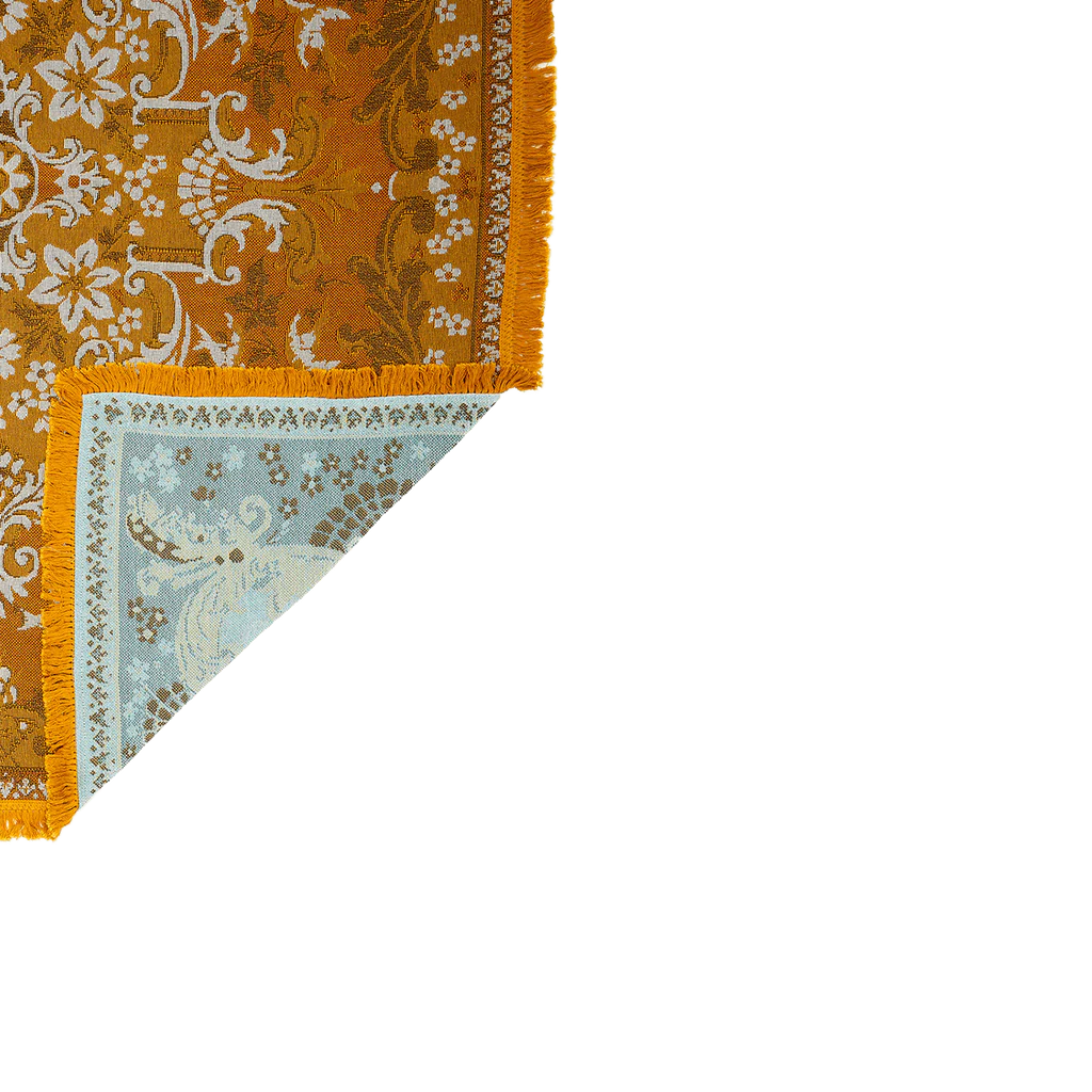 Wandering Folk Woven Picnic Throw - Ginger