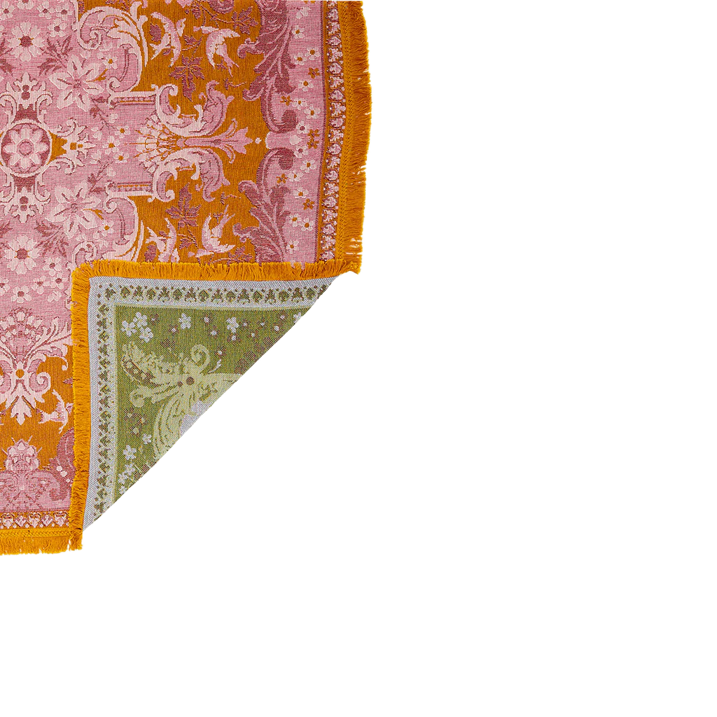 Wandering Folk Woven Picnic Throw - Rosé 